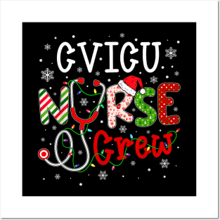 CVICU Christmas Nurse Crew Funny Nursing Christmas Posters and Art